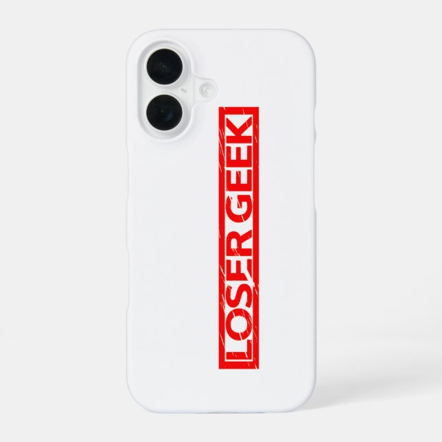 Loser Geek Stamp iPhone 16 Case (Back)