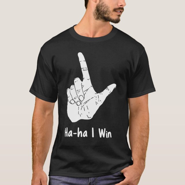 Loser Hand Gesture Loser Sign Symbol T-Shirt (Front)