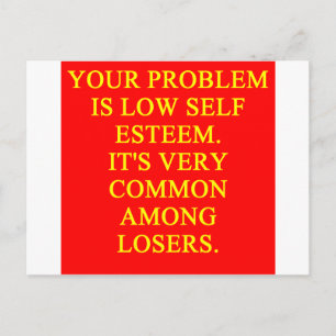 LOSER low self esteem Postcard
