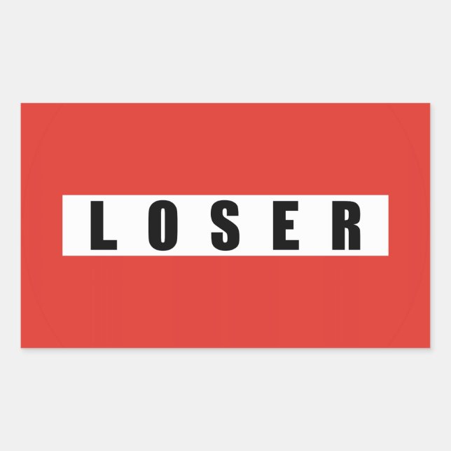 LOSER prohibitory sign Sticker (Front)