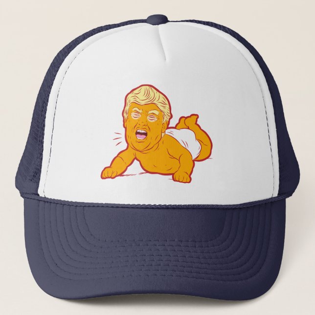 Loser Trump Trucker Hat: TRUMP CRY-BABY Hat (Front)