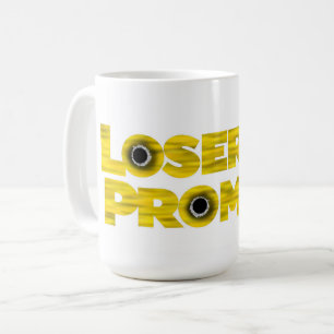 Loser's Promise Logo Design on a Coffee Mug