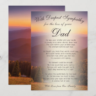 Losing a Dad Memorial  Card