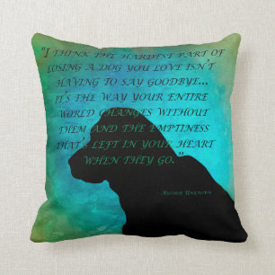 Losing A Dog Throw Pillow
