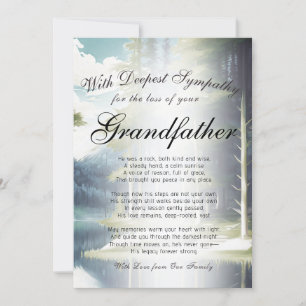 Losing a Grandfather Memorial  Card