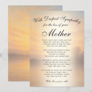 Losing a Mother Memorial  Card