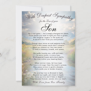 Losing a Son Memorial  Card