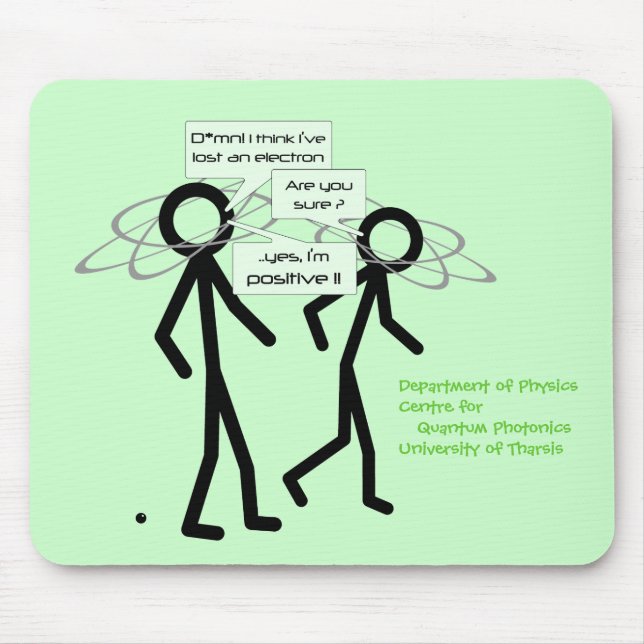 Losing An Electron joke - mousepad (Front)