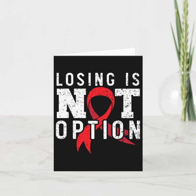 Losing Is Not An Option Brain Aneurysm Aneurysm Aw Card (Front)