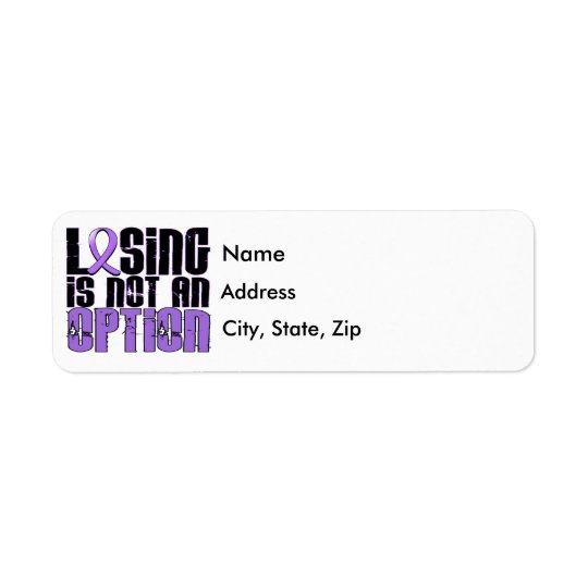 Losing Is Not An Option Hodgkin's Lymphoma Return Address Label