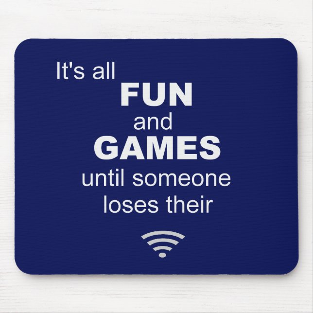 Losing WiFi Internet Mouse Mat - Blue (Front)
