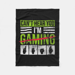 Loss Awareness And Deaf Pride Asl Hand Gesture Fleece Blanket