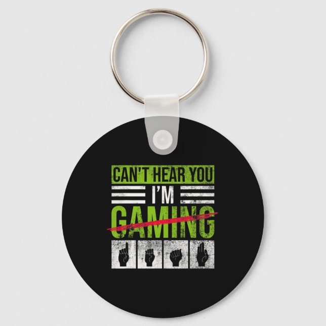 Loss Awareness And Deaf Pride Asl Hand Gesture  Keychain (Front)