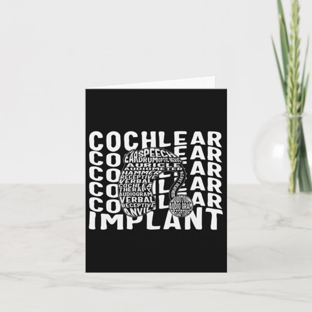 Loss Awareness Deaf Cochlear Implant Asl Hearing D Card (Front)