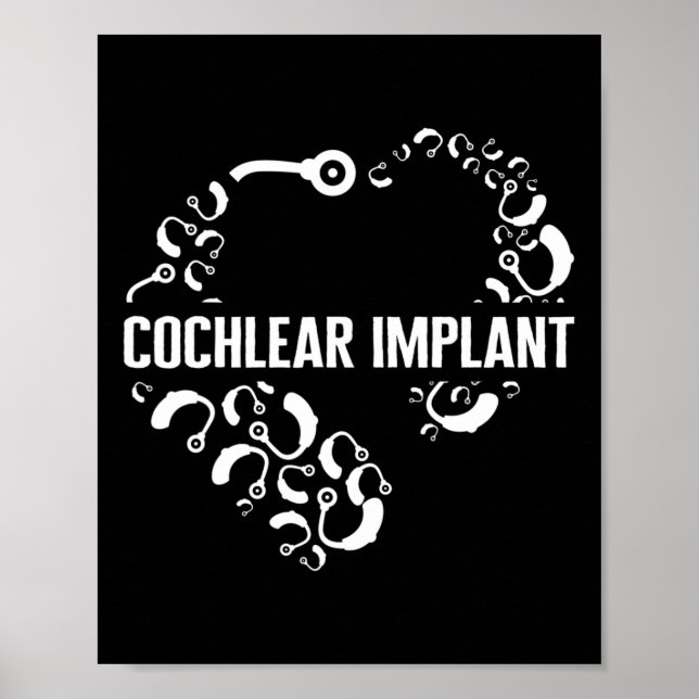 Loss Awareness Love Cochlear Implant Asl Hearing D Poster (Front)