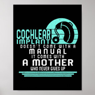 Loss Awareness Mother Cochlear Implant Asl Hearing Poster