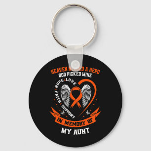 Loss In Memory Of My Aunt Leukaemia Awareness Memo Keychain