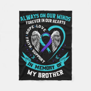 Loss In Memory Of My Brother Suicide Awareness Pre Fleece Blanket