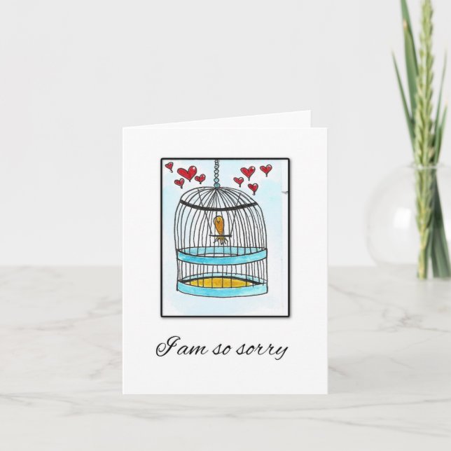 Loss of a Beloved Pet Bird, Pet Sympathy Card (Front)