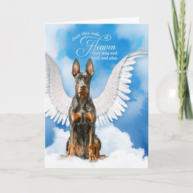 Loss of a Doberman Pinscher Dog Pet Sympathy Card (Front)