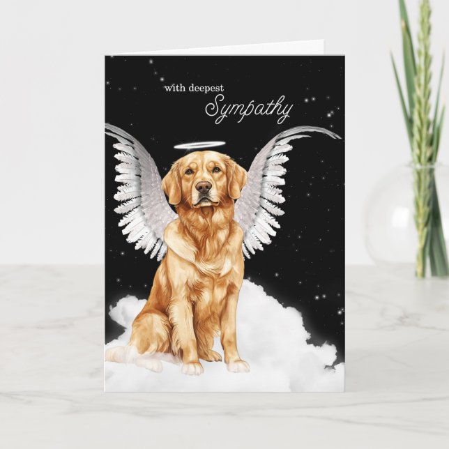 Loss of a Dog Golden Retriever Pet Sympathy Card (Front)
