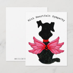 Loss of a Dog Heartfelt Sympathy Flat Card