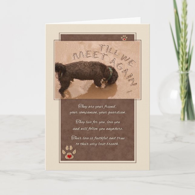 Loss of a Dog Pet Sympathy - Till We Meet Again Card (Front)