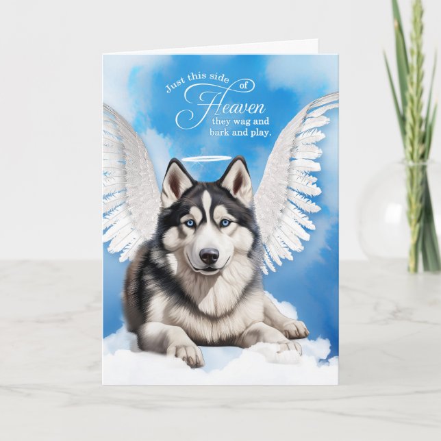 Loss of a Dog Siberian Husky Pet Sympathy Card (Front)