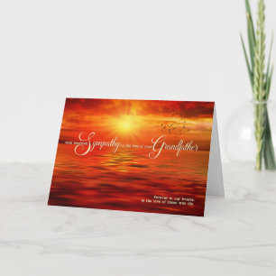 Loss of a Grandfather Sympathy Sunset Ocean Card