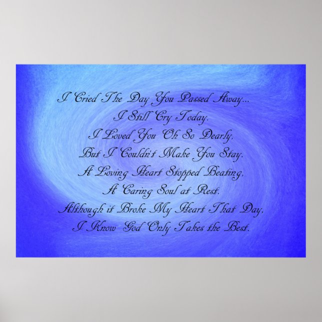 Loss of a Loved One Poster (Front)