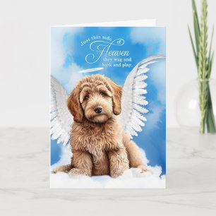 Loss of a Yellow Labradoodle Dog Pet Sympathy Card