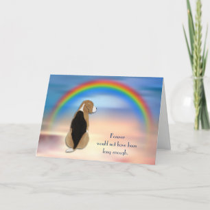 Loss of Beagle Rainbow Sympathy Card