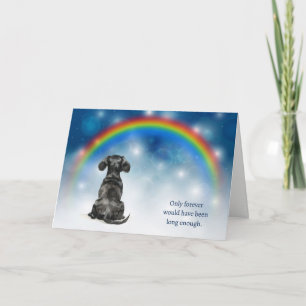 Loss of Black Dachshund Dog Night Lights Sympathy Holiday Card