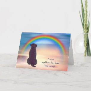 Loss of Black Lab Rainbow Sympathy Card