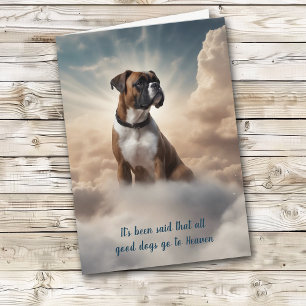 Loss of Boxer Dog Heaven Sympathy Card