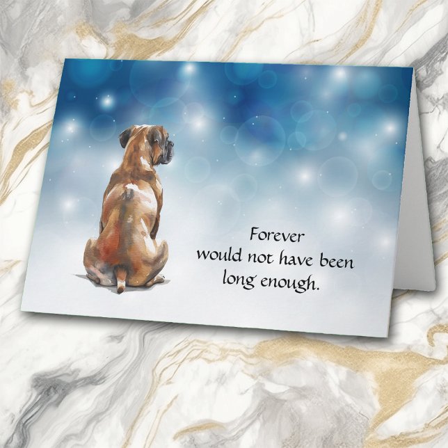 Loss of Boxer Night Starry Sky Sympathy Card (Creator Uploaded)