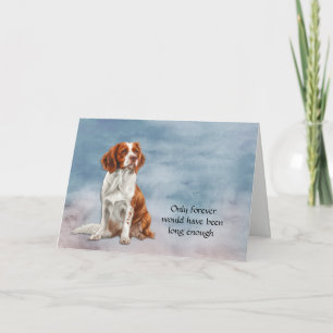 Loss of Brittany Dog Sympathy Condolence Card