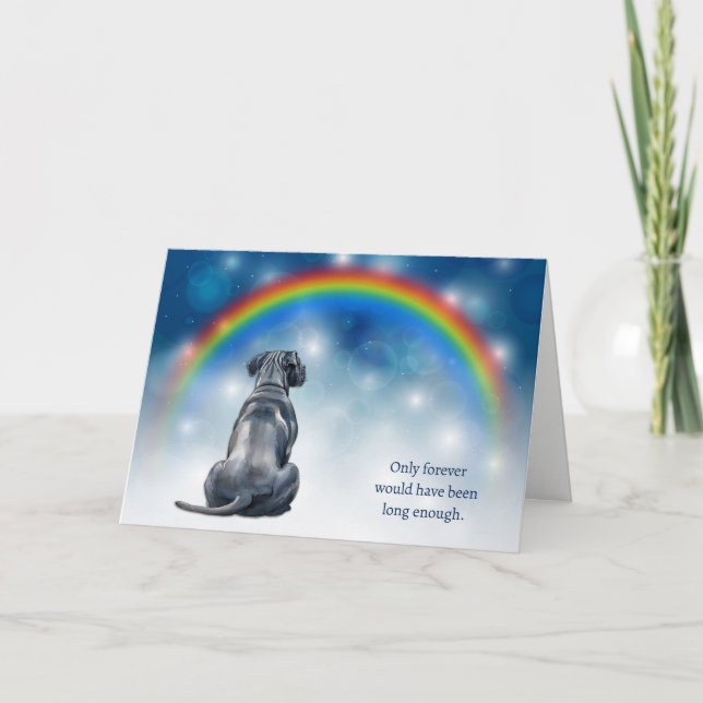 Loss of Cane Corso Dog Night Lights Sympathy Holiday Card (Front)