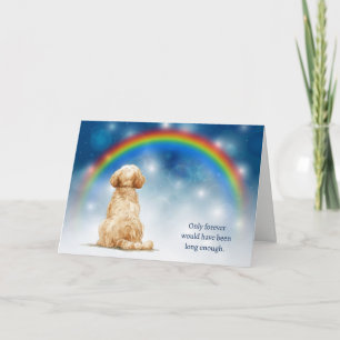 Loss of Cockapoo Night Lights Rainbow Sympathy Holiday Card