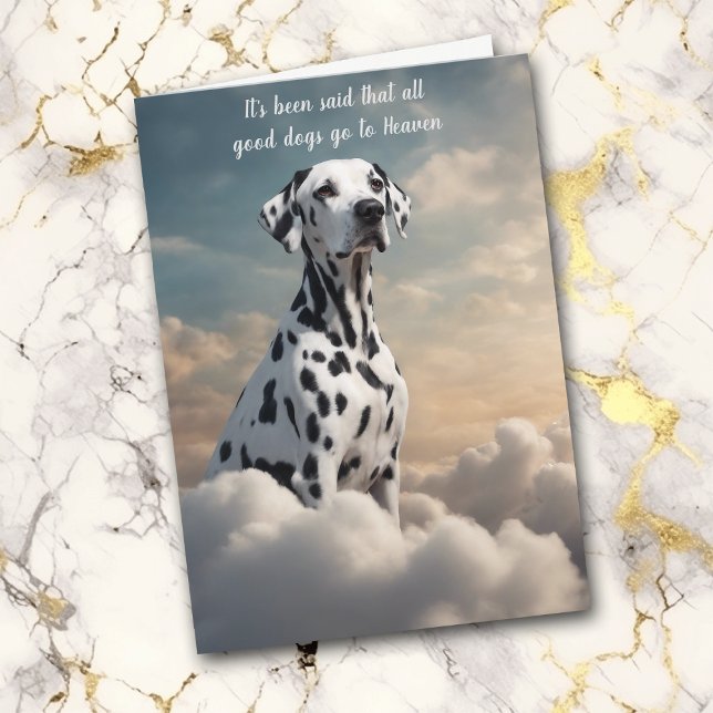 Loss of Dalmatian Dog Heaven Sympathy Card (Creator Uploaded)