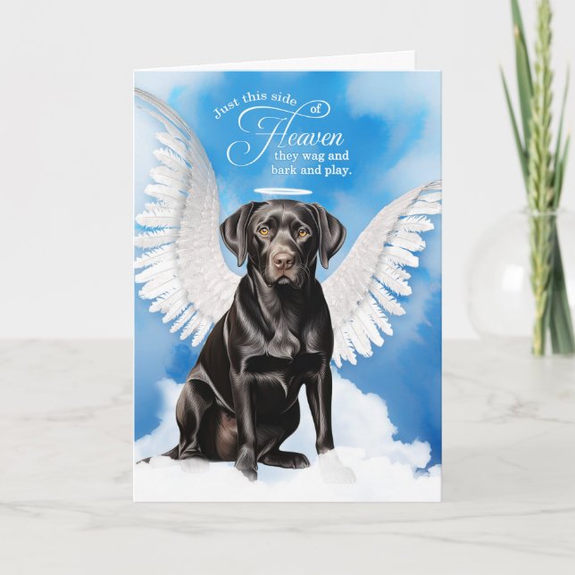 Loss of Dog Black Labrador Retriever Pet Sympathy Card (Front)