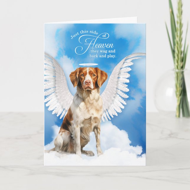 Loss of Dog Brittany Spaniel Pet Sympathy Card (Front)