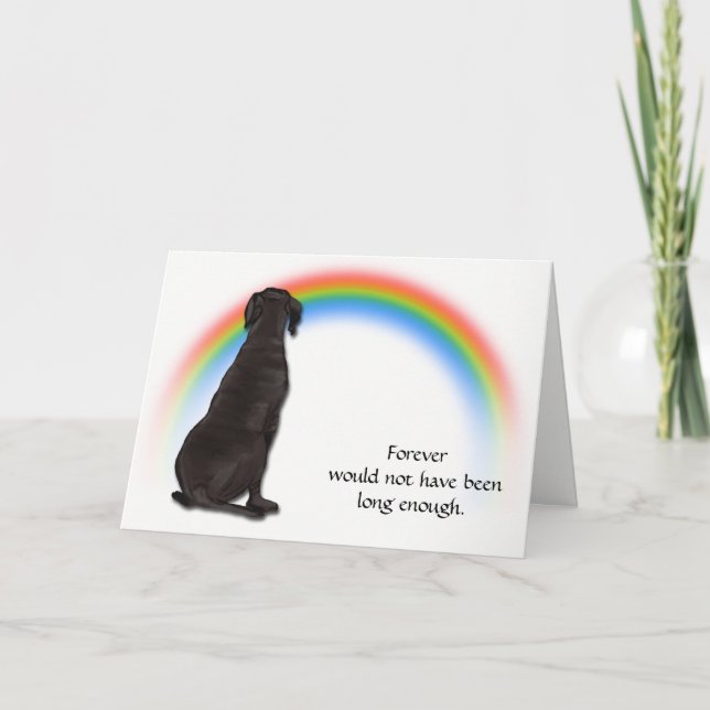 Loss of Dog Rainbow Sympathy Card (Front)