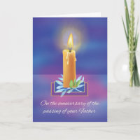 Loss of Father Anniversary Religious Candle