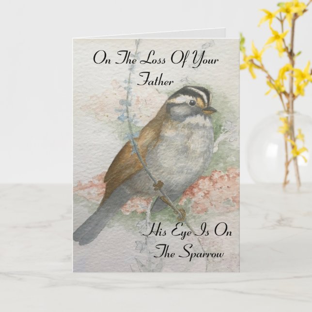 Loss Of Father Religious Sympathy Card (Yellow Flower)