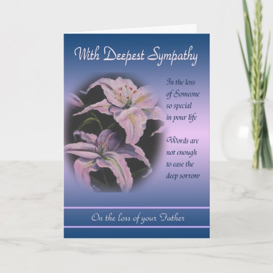 Loss of Father - With Deepest Sympathy Card | Zazzle.ca