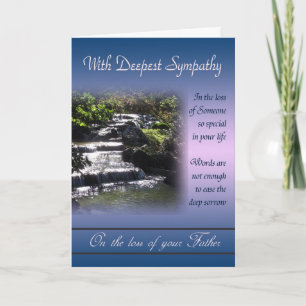 Loss of Father - With Deepest Sympathy Card