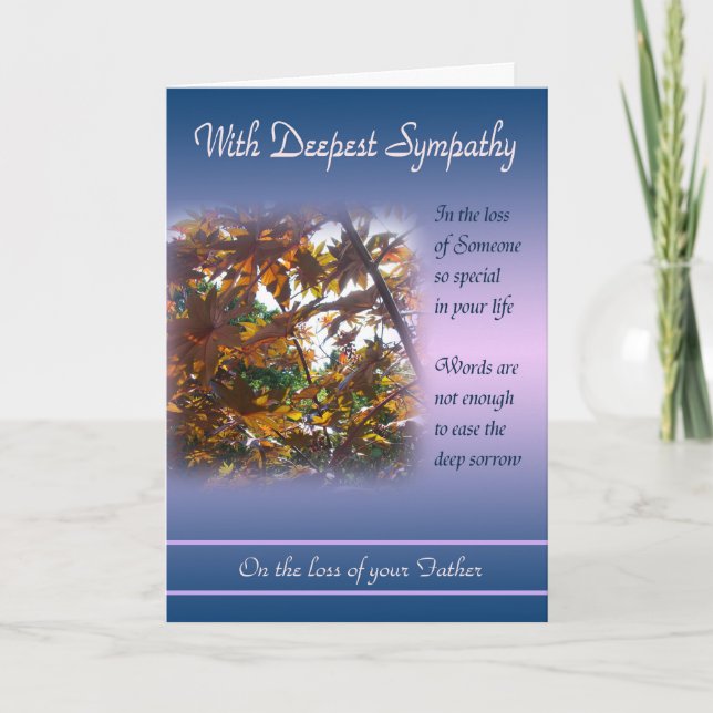 Loss of Father - With Deepest Sympathy Card (Front)