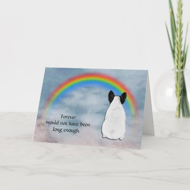 Loss of French Bulldog Sympathy Card (Front)