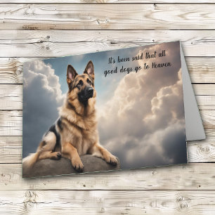 Loss of German Shepherd Dog Heaven Sympathy Card